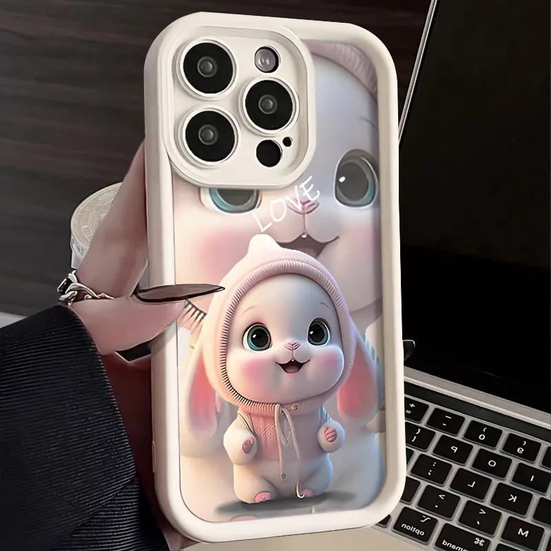 Cute Bunny Phone Case Soft Rubber Protective Sleeve - DICESEVEN