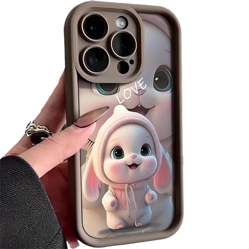 Cute Bunny Phone Case Soft Rubber Protective Sleeve - DICESEVEN