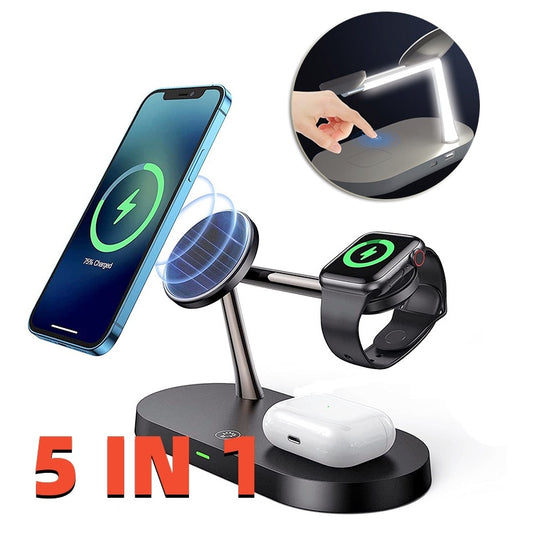 Five-In-One Magnetic 15W Fast Wireless Charger - DICESEVEN